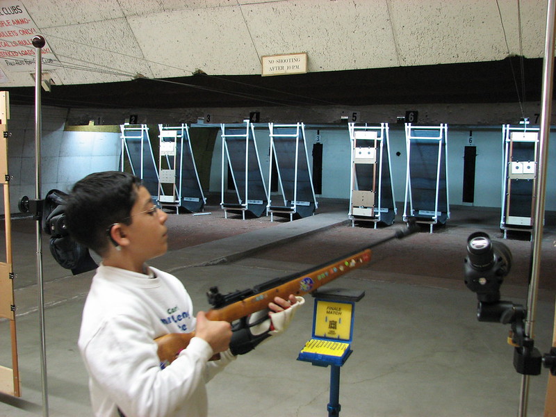 image of a young boy shooting