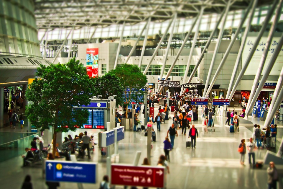 image of the inside of an airport