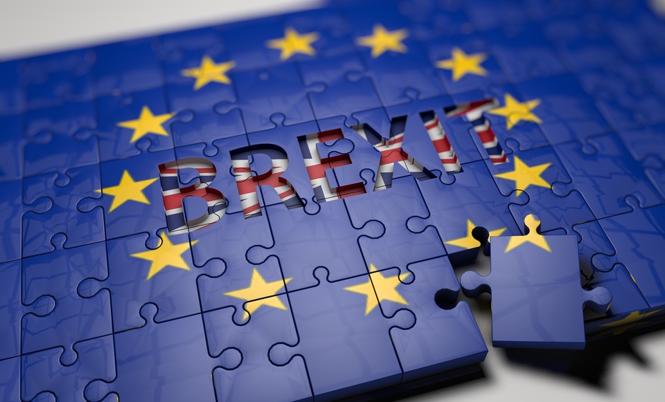 image of brexit jigsaw puzzle and piece ajar