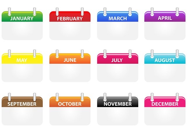 image of monthly calendar