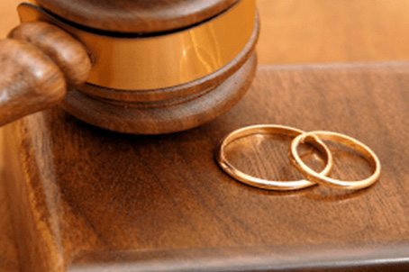 image of a gavel and rings
