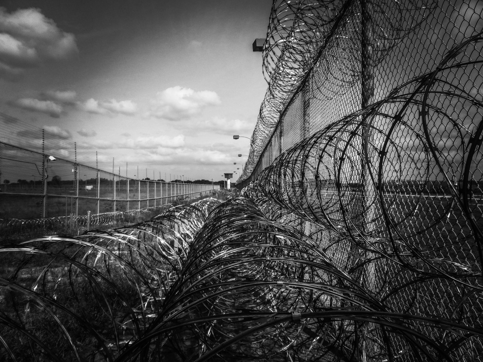 image of prison fence