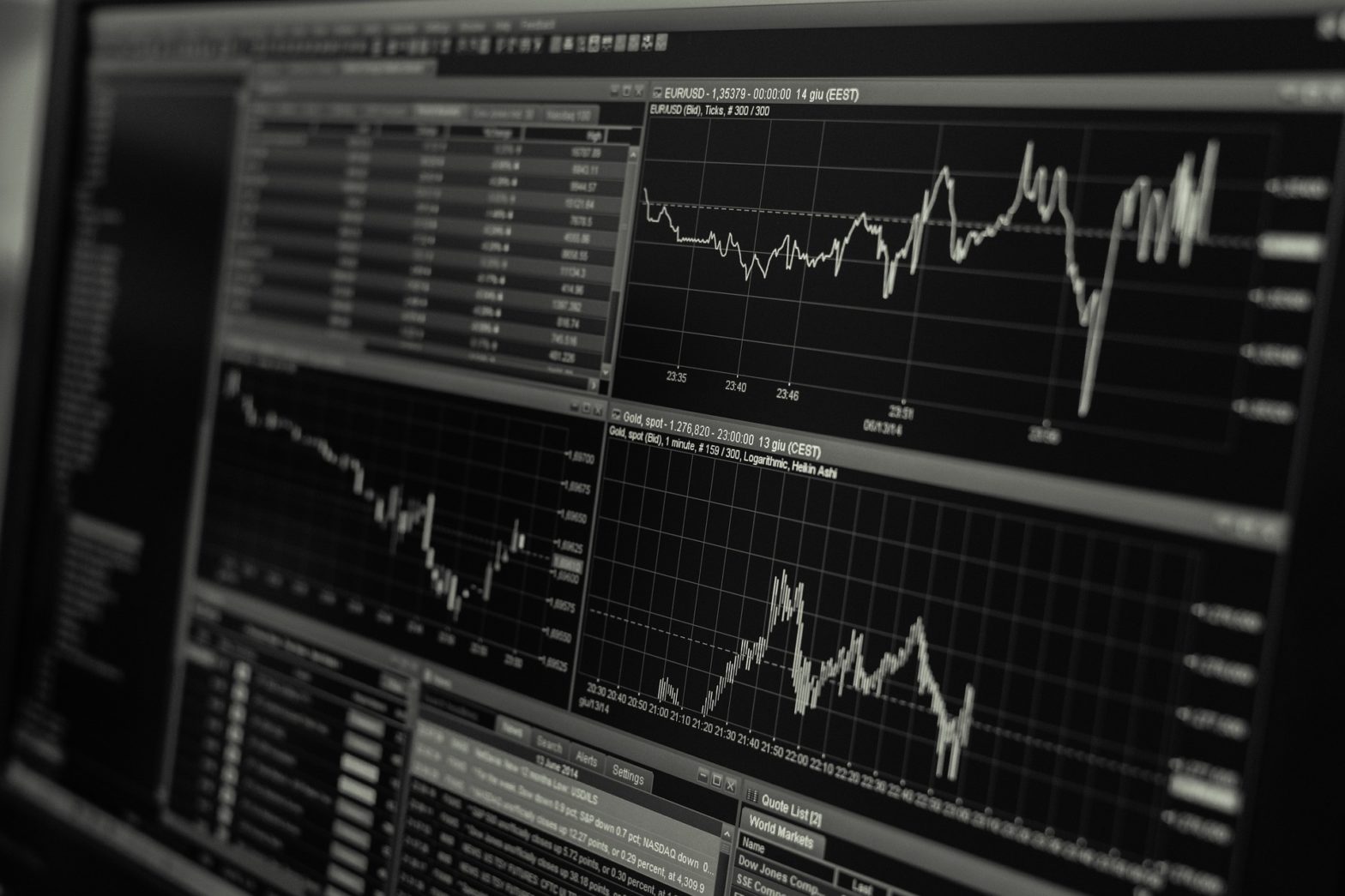 image of fluctuating stock market