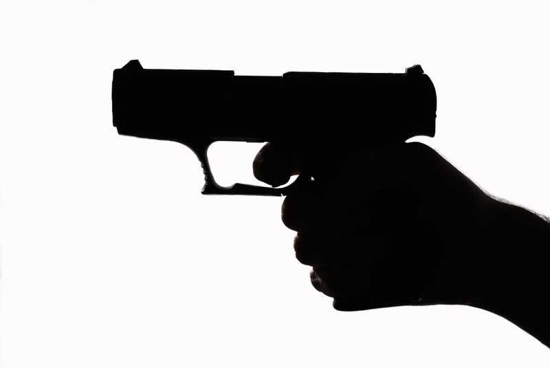 image of a black silhouette gun