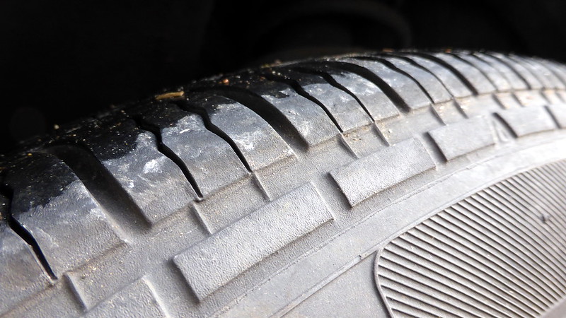 Image of the top of a car tyre