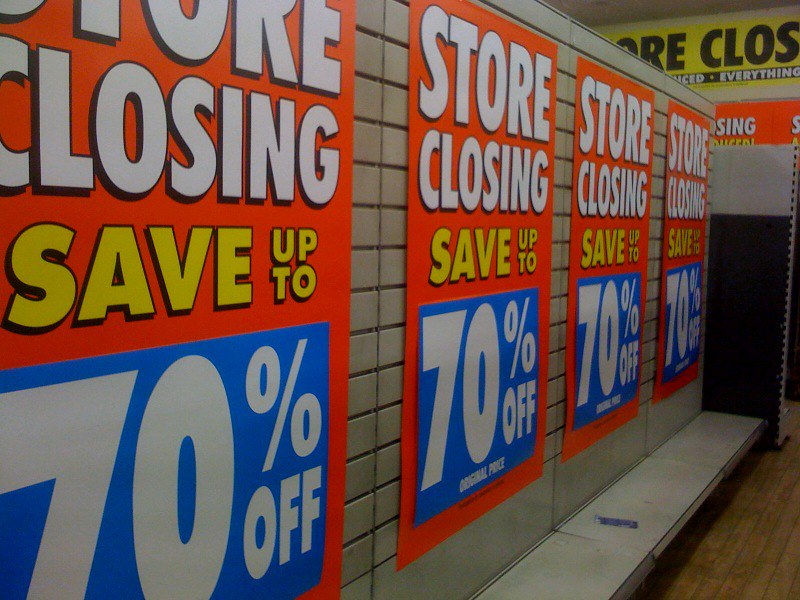 image of posters for different closing down sales