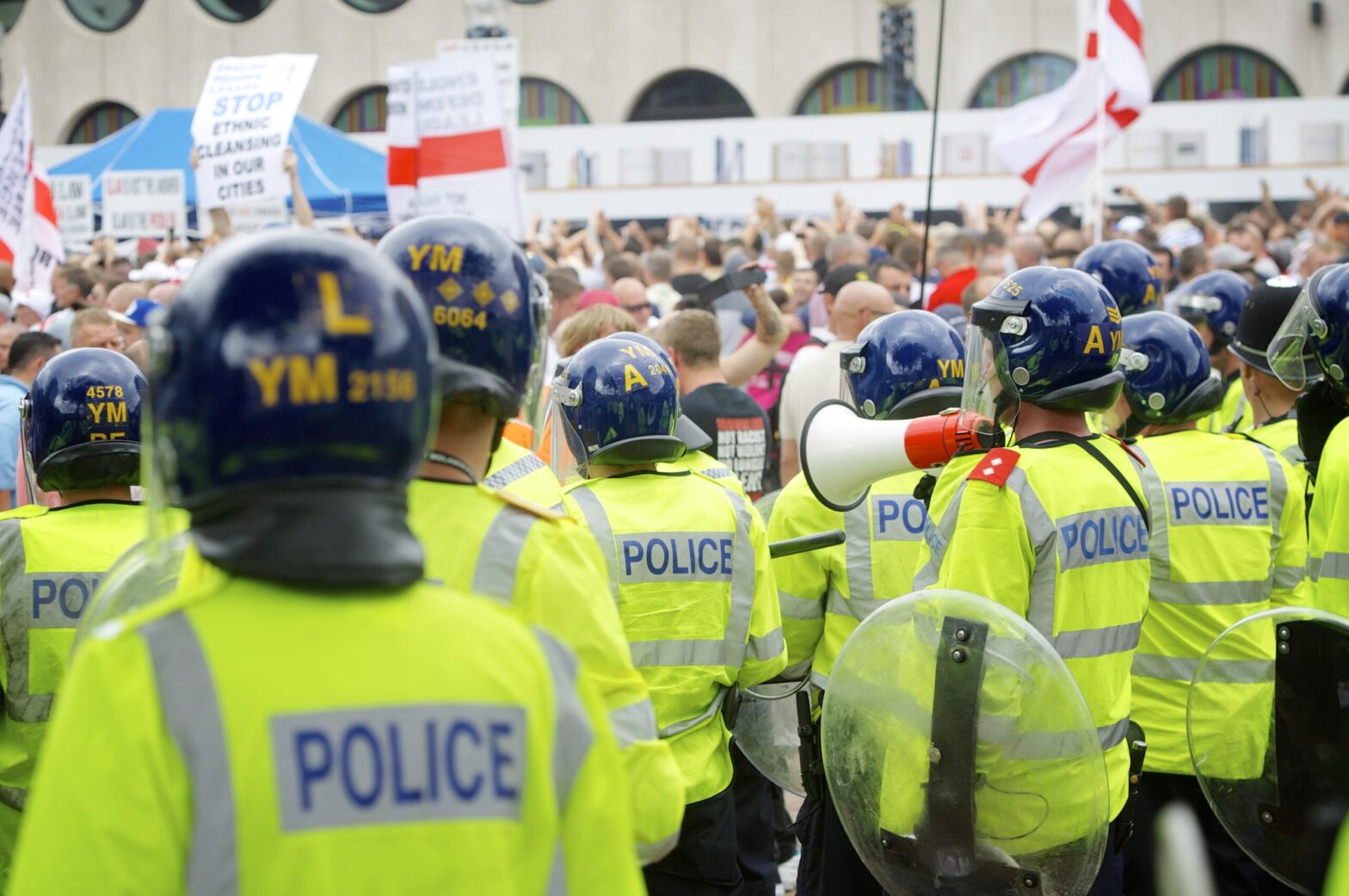 image of police during a protest