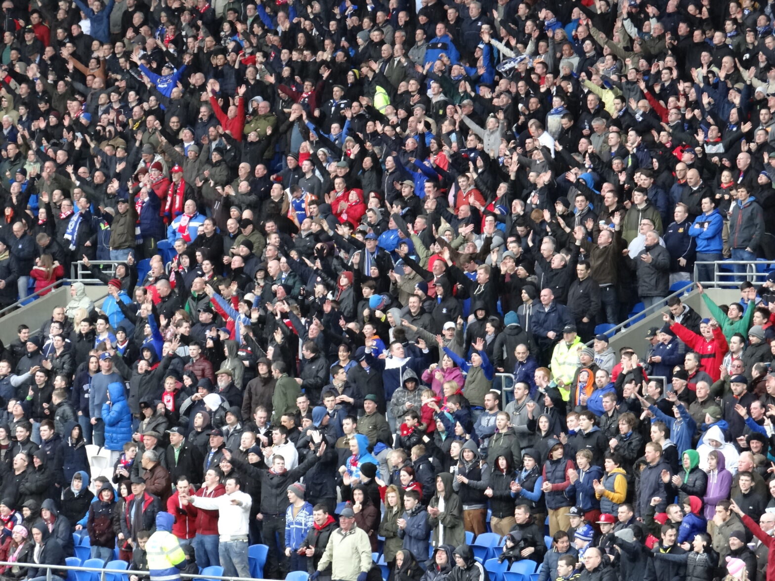 image of a large football crowd