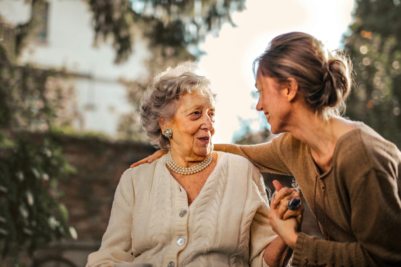 image of mother and daughter talking